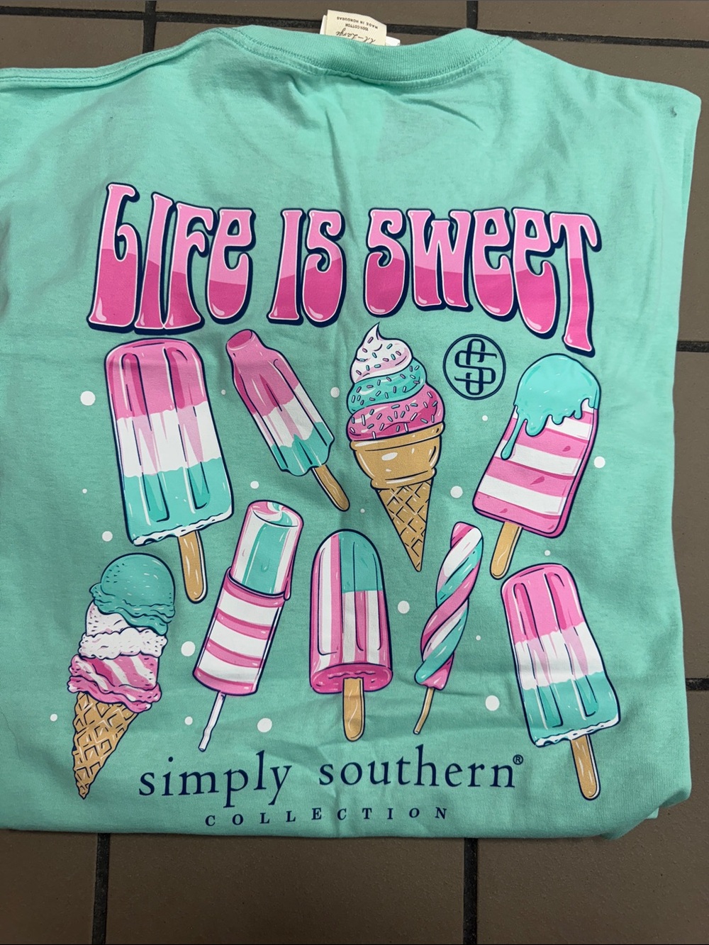Simply Southern Aqua Logo Tee - Picture 3 of 3